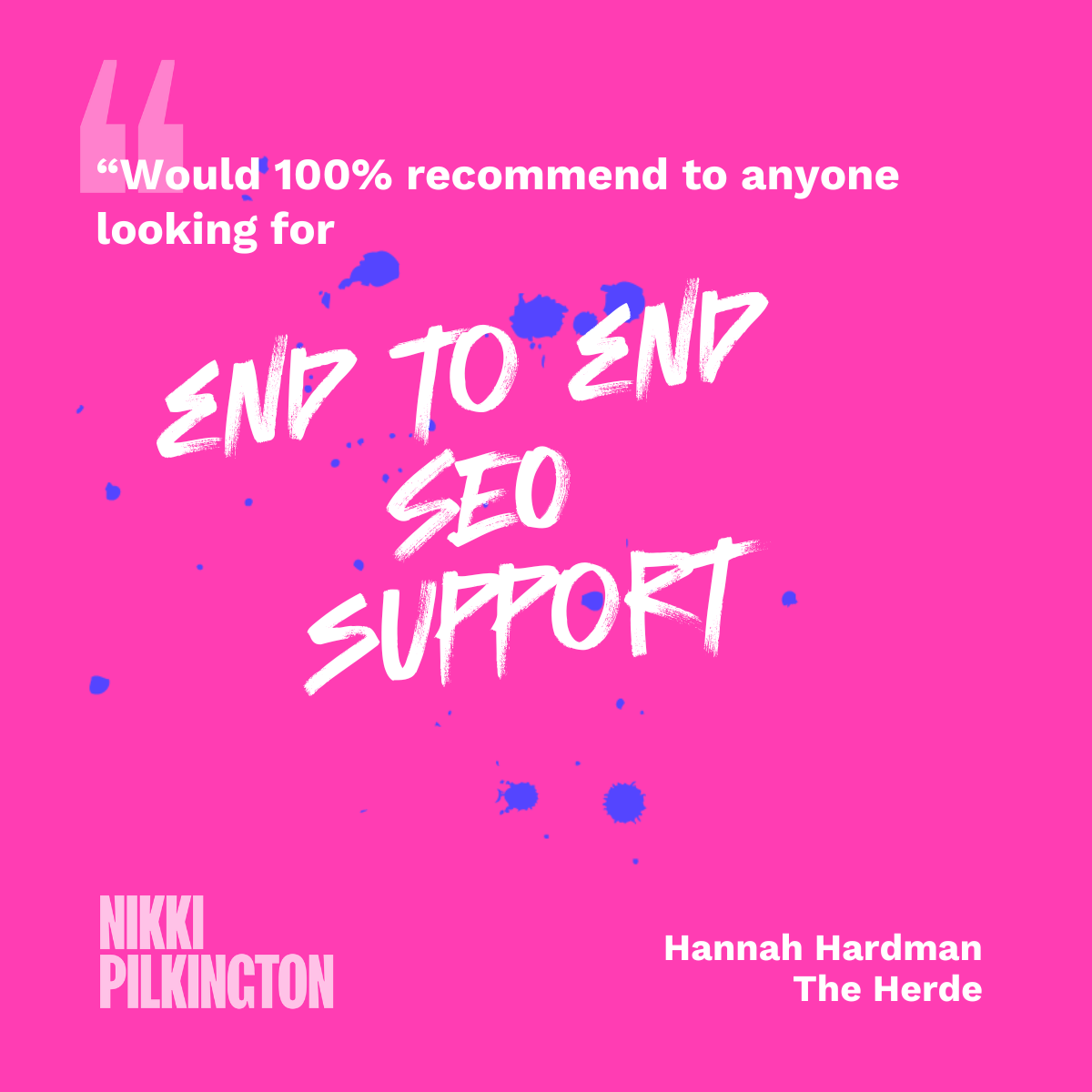 End to end seo support