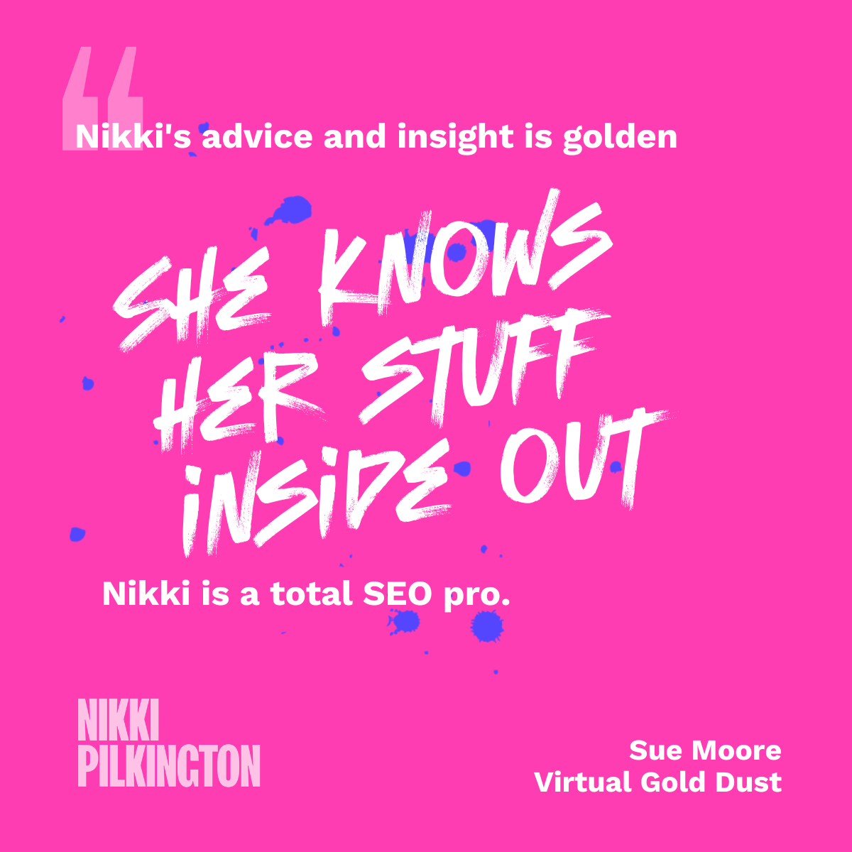 Nikki's advice and insight is golden.