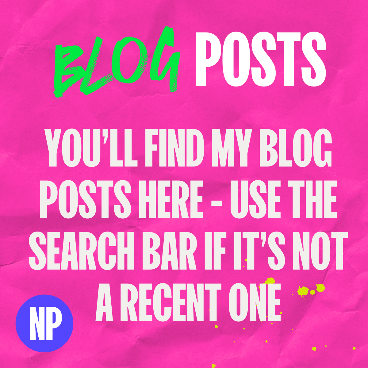 You’ll find my blog posts here - use the search bar if it’s not a recent one