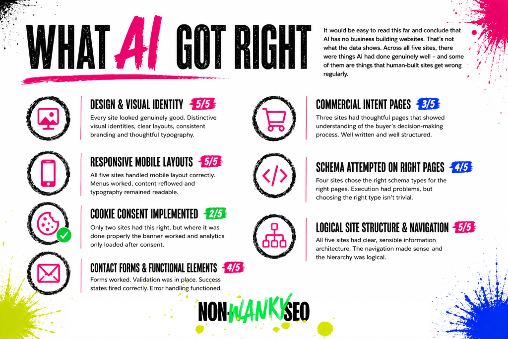 Are ai-built websites any good for seo? I audited 5 to find out Image about what ai got right - generated by chatgpt